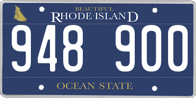 RI license plate 948900