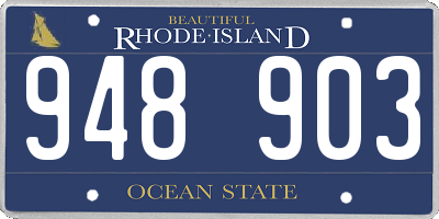 RI license plate 948903