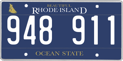 RI license plate 948911