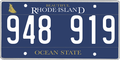 RI license plate 948919