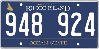 RI license plate 948924