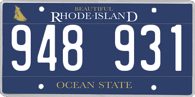 RI license plate 948931
