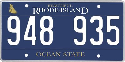 RI license plate 948935