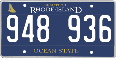 RI license plate 948936