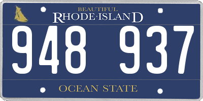 RI license plate 948937