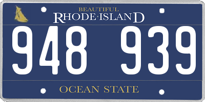 RI license plate 948939