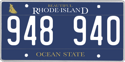 RI license plate 948940