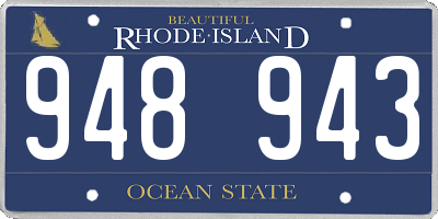 RI license plate 948943