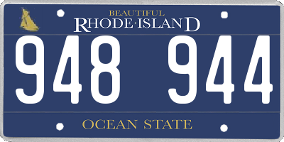RI license plate 948944
