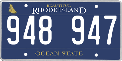 RI license plate 948947