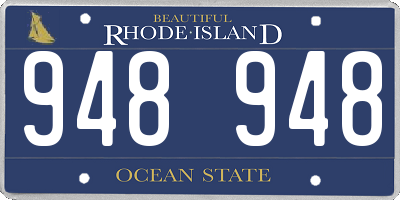 RI license plate 948948