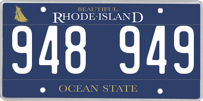 RI license plate 948949