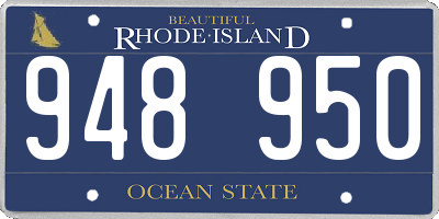 RI license plate 948950