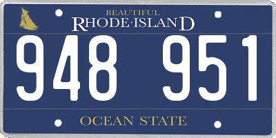 RI license plate 948951