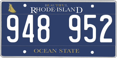 RI license plate 948952