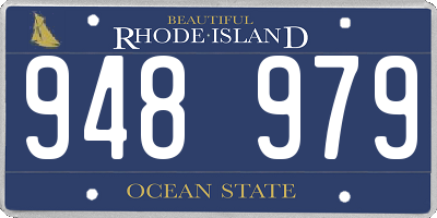 RI license plate 948979
