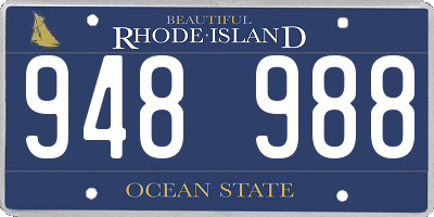 RI license plate 948988