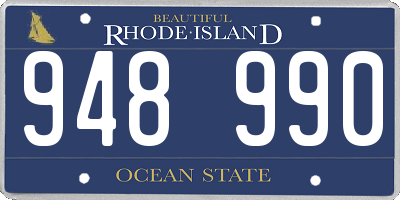 RI license plate 948990