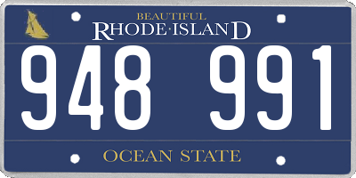 RI license plate 948991