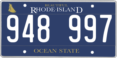 RI license plate 948997