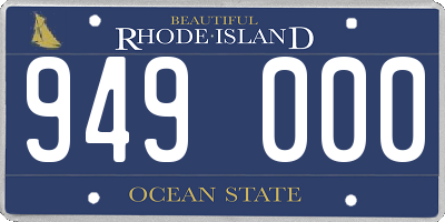 RI license plate 949000