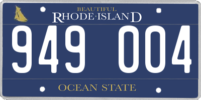 RI license plate 949004