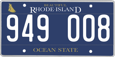 RI license plate 949008