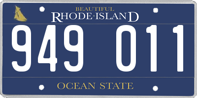 RI license plate 949011