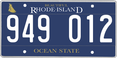 RI license plate 949012