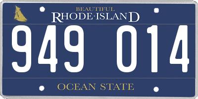 RI license plate 949014