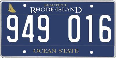 RI license plate 949016