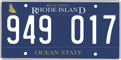 RI license plate 949017
