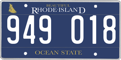 RI license plate 949018