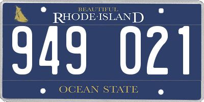 RI license plate 949021