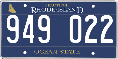 RI license plate 949022