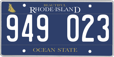 RI license plate 949023