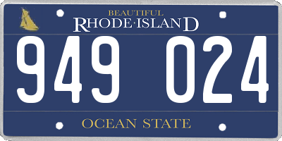 RI license plate 949024