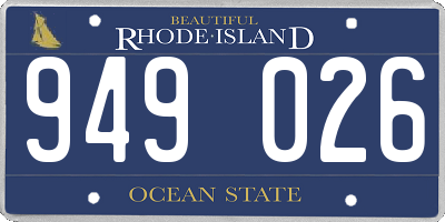 RI license plate 949026