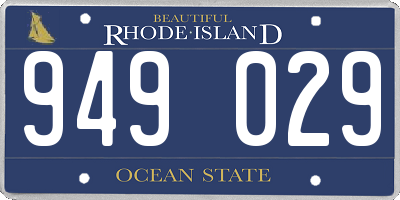 RI license plate 949029