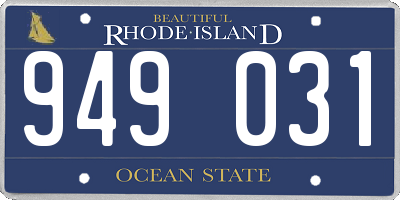 RI license plate 949031