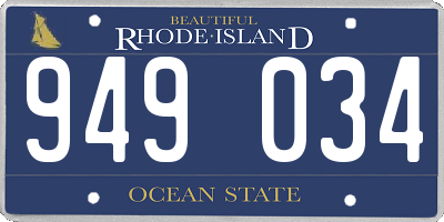 RI license plate 949034