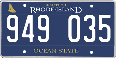 RI license plate 949035