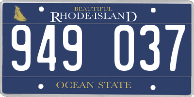 RI license plate 949037