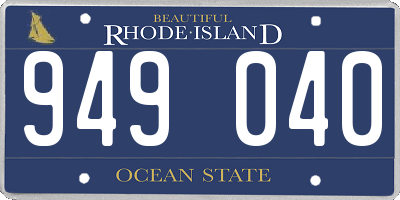 RI license plate 949040