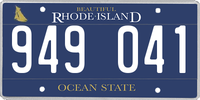 RI license plate 949041