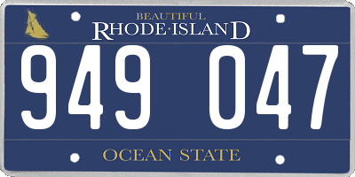 RI license plate 949047