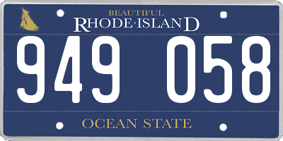 RI license plate 949058