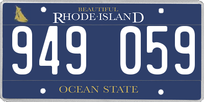 RI license plate 949059