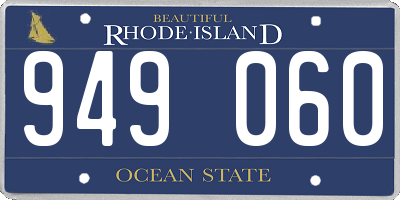 RI license plate 949060