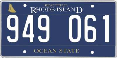 RI license plate 949061